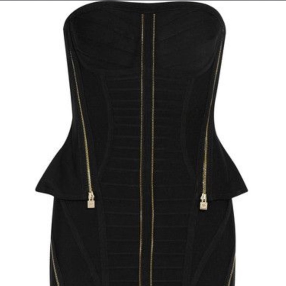 Herve Leger Peplum Bandage Dress
